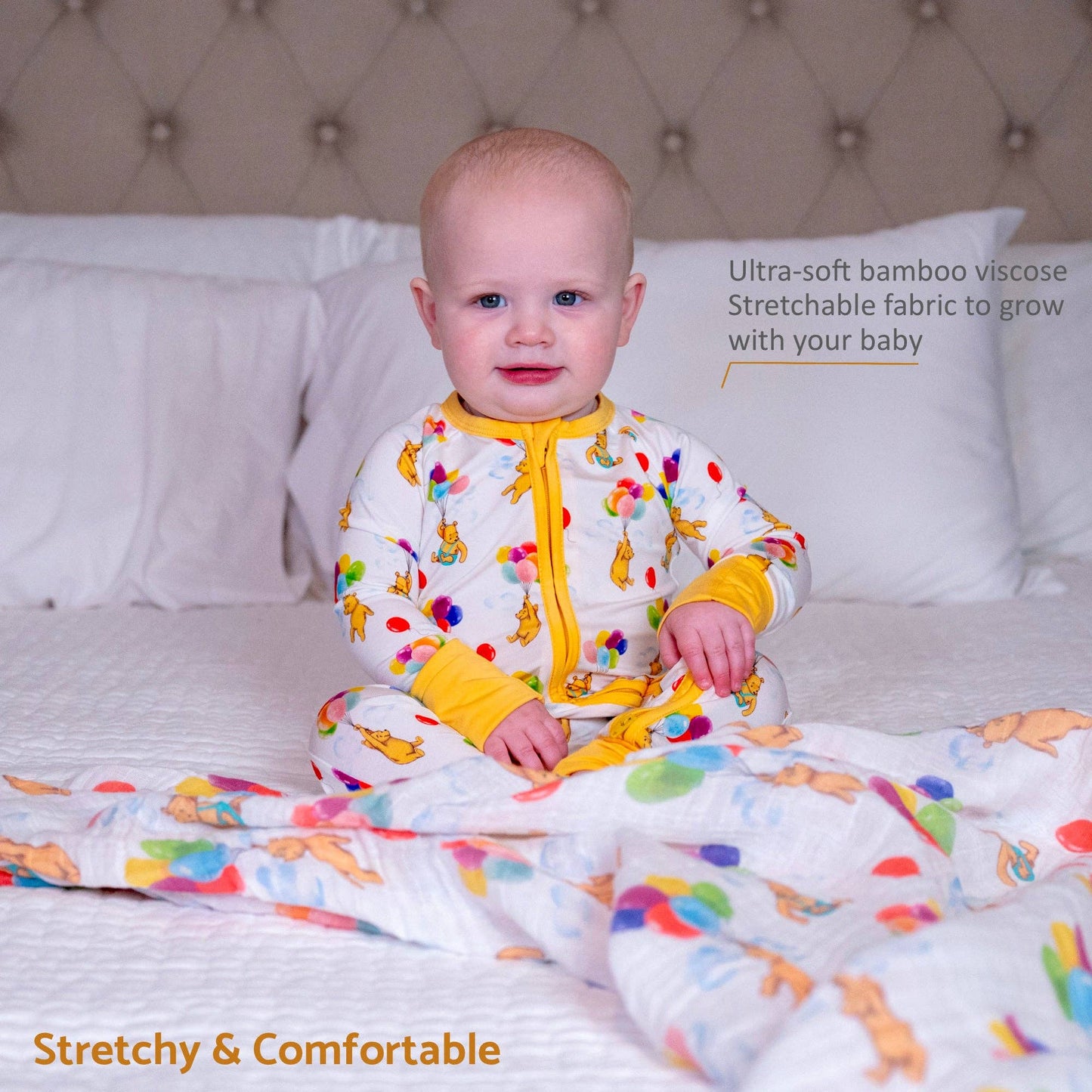 Up, Up & Bear! Zipper One Piece Pajama