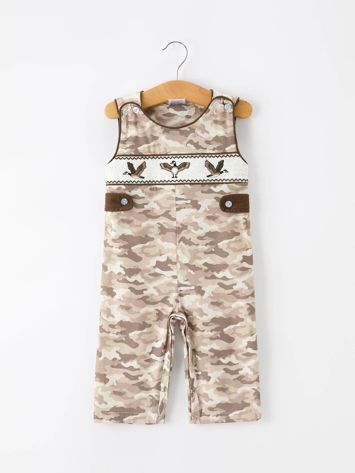 Rylee Faith Designs - Duck Smocked Camo Baby Jonjon
