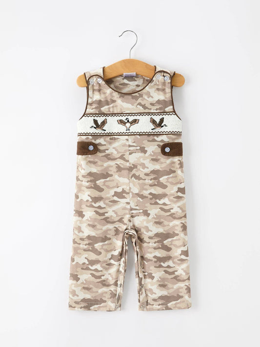 Rylee Faith Designs - Duck Smocked Camo Baby Jonjon