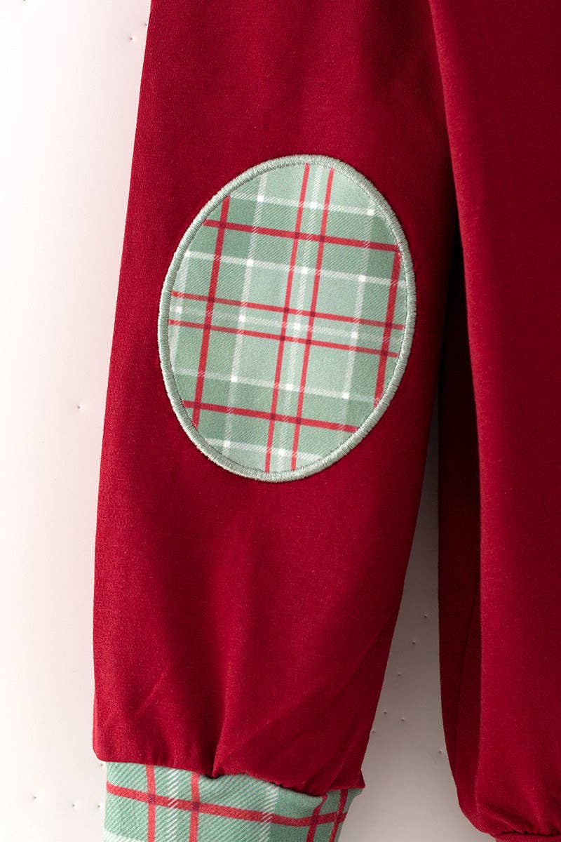 Kids Charm Online - "Joy" Burgundy applique sweatshirt. TPB60651 AMY