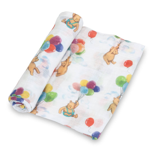 Up, Up & Bear! Baby Muslin Swaddle Blanket