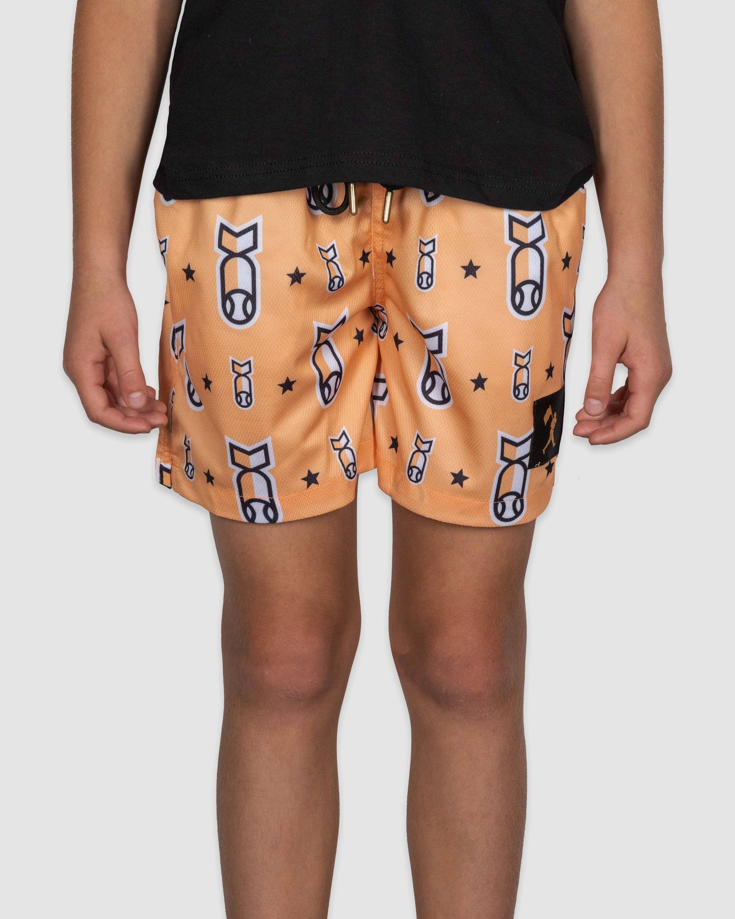 Baseballism - Stay Humble Drop Bombs Diamond Air Mesh Shorts - Youth