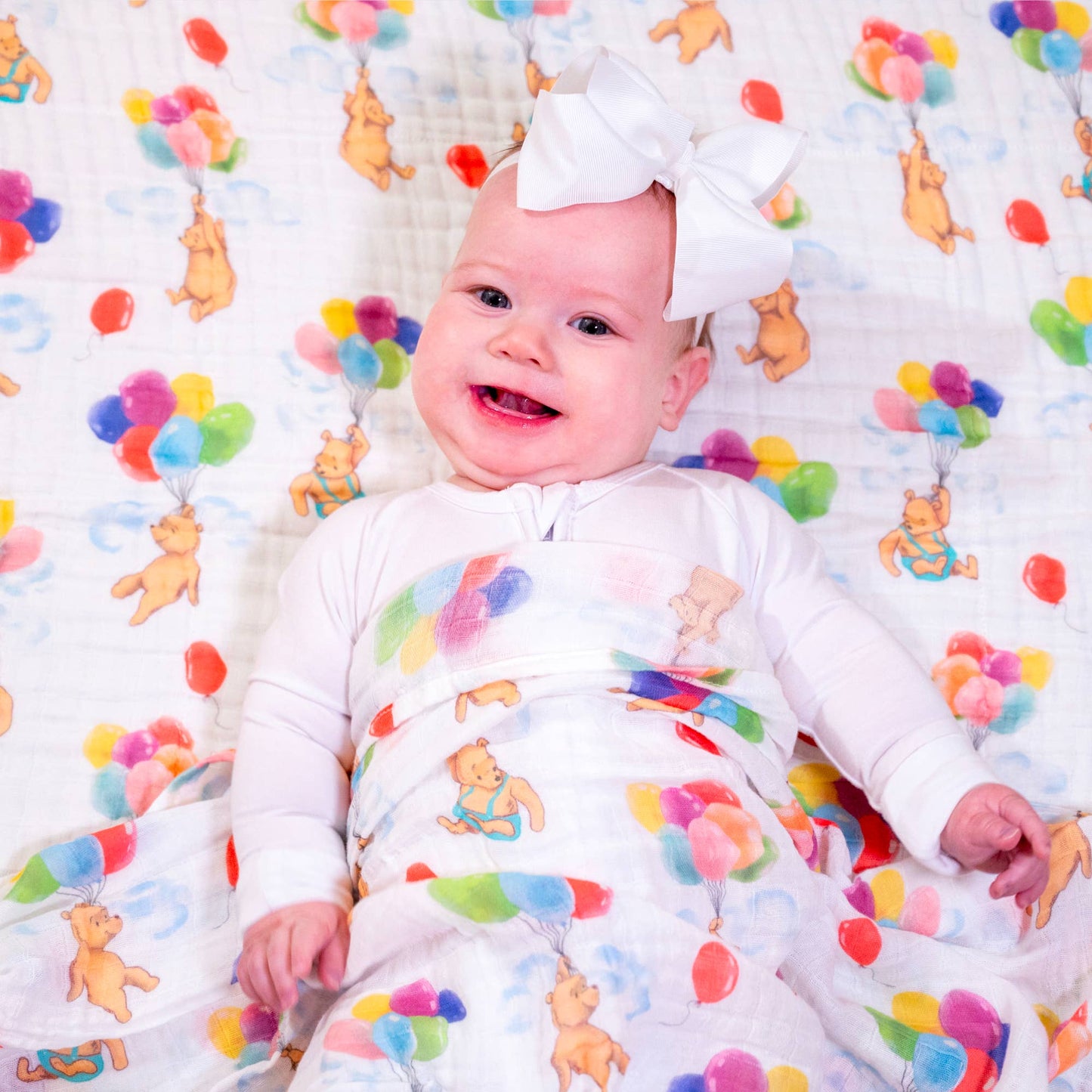 Up, Up & Bear! Baby Muslin Swaddle Blanket