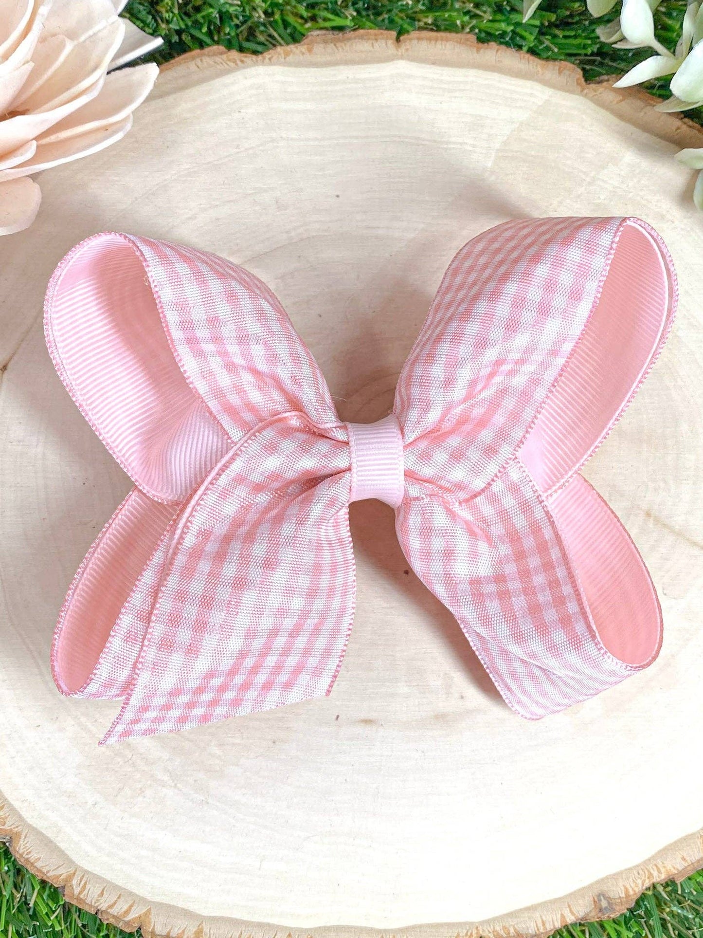 Gingham Classic Boutique Hair Bow | Clip