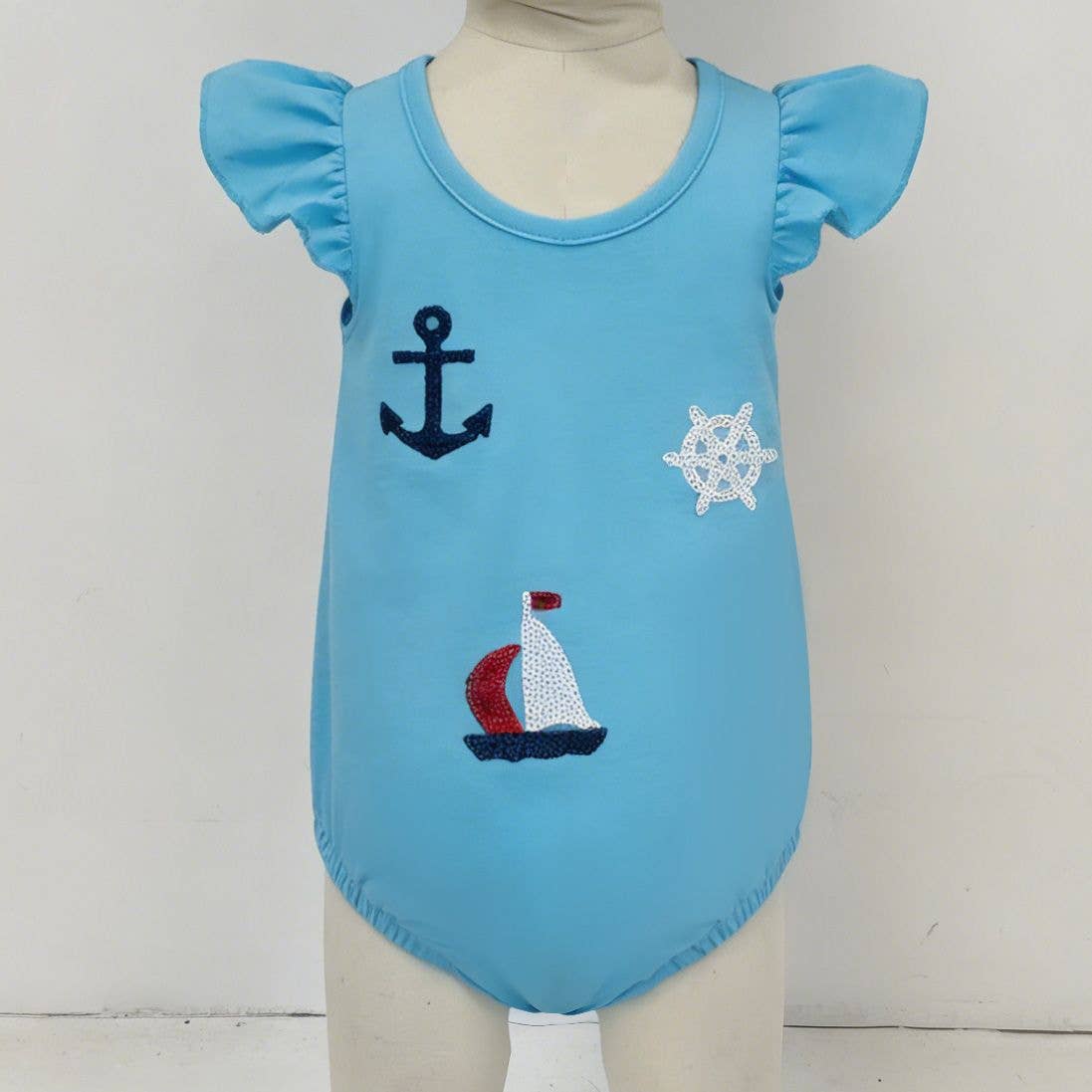 Ahoy Sequin Baby Romper