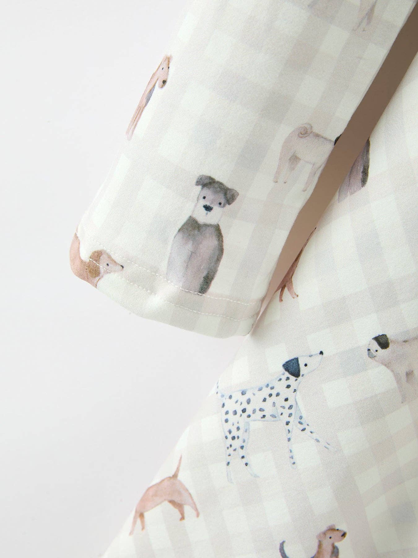 Rylee Faith Designs - Fall Plaid Dog Print Girls Long Sleeve Twirl Dress