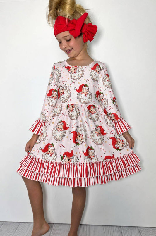Pink Kris Kringle Girls Dress