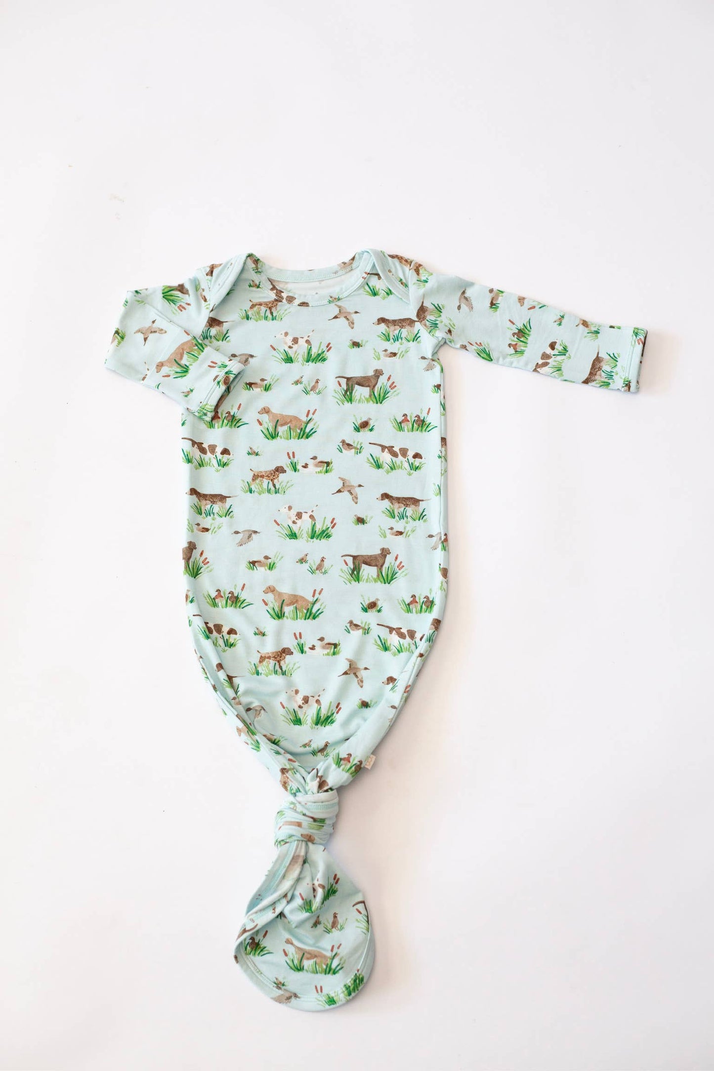 Goosies - Delta Bird Hunting Dogs- Knotted Infant Gown
