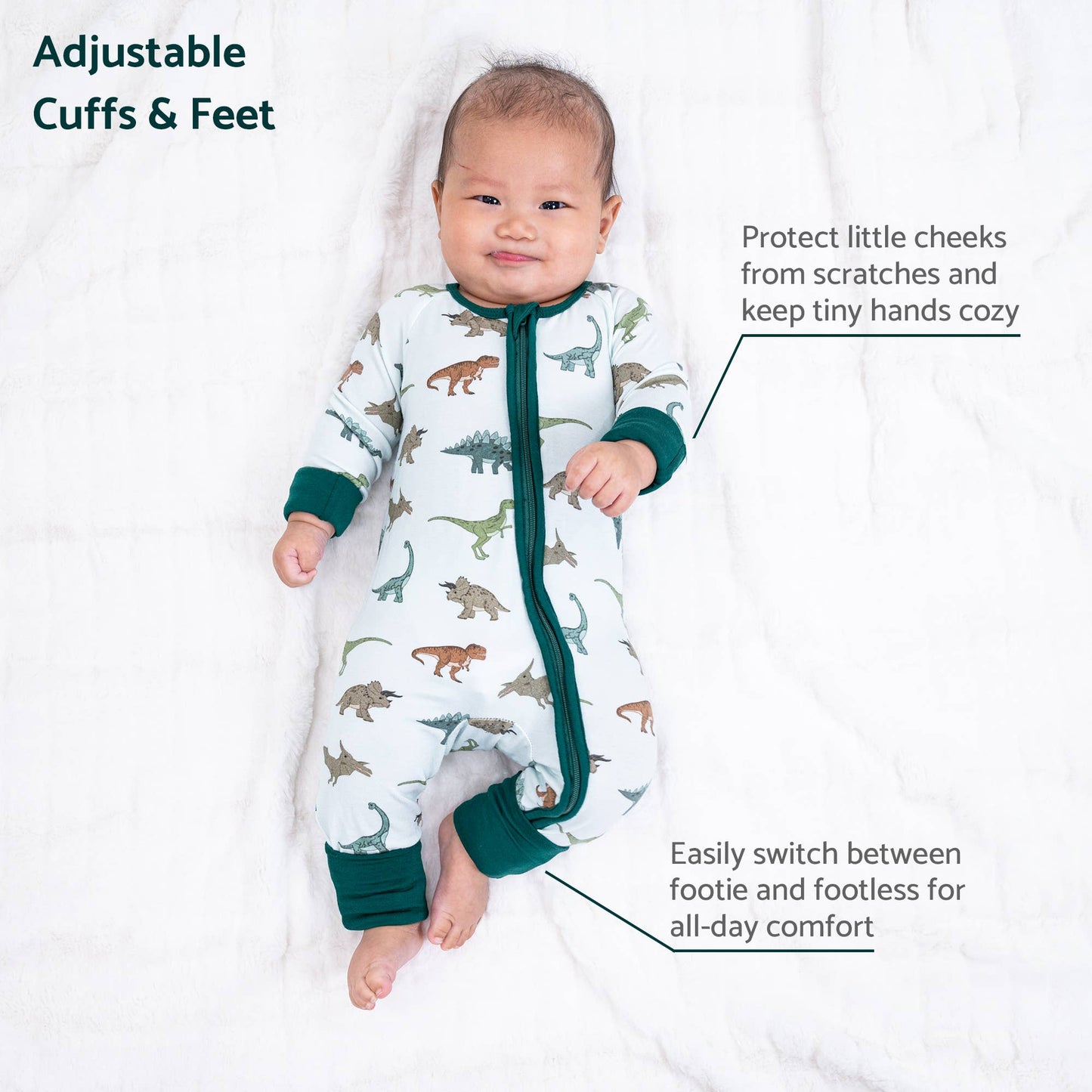 LollyBanks - Dinosaur Baby Bamboo Pajamas