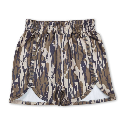 Bottomland camo girls summer shorts and graphic tee set