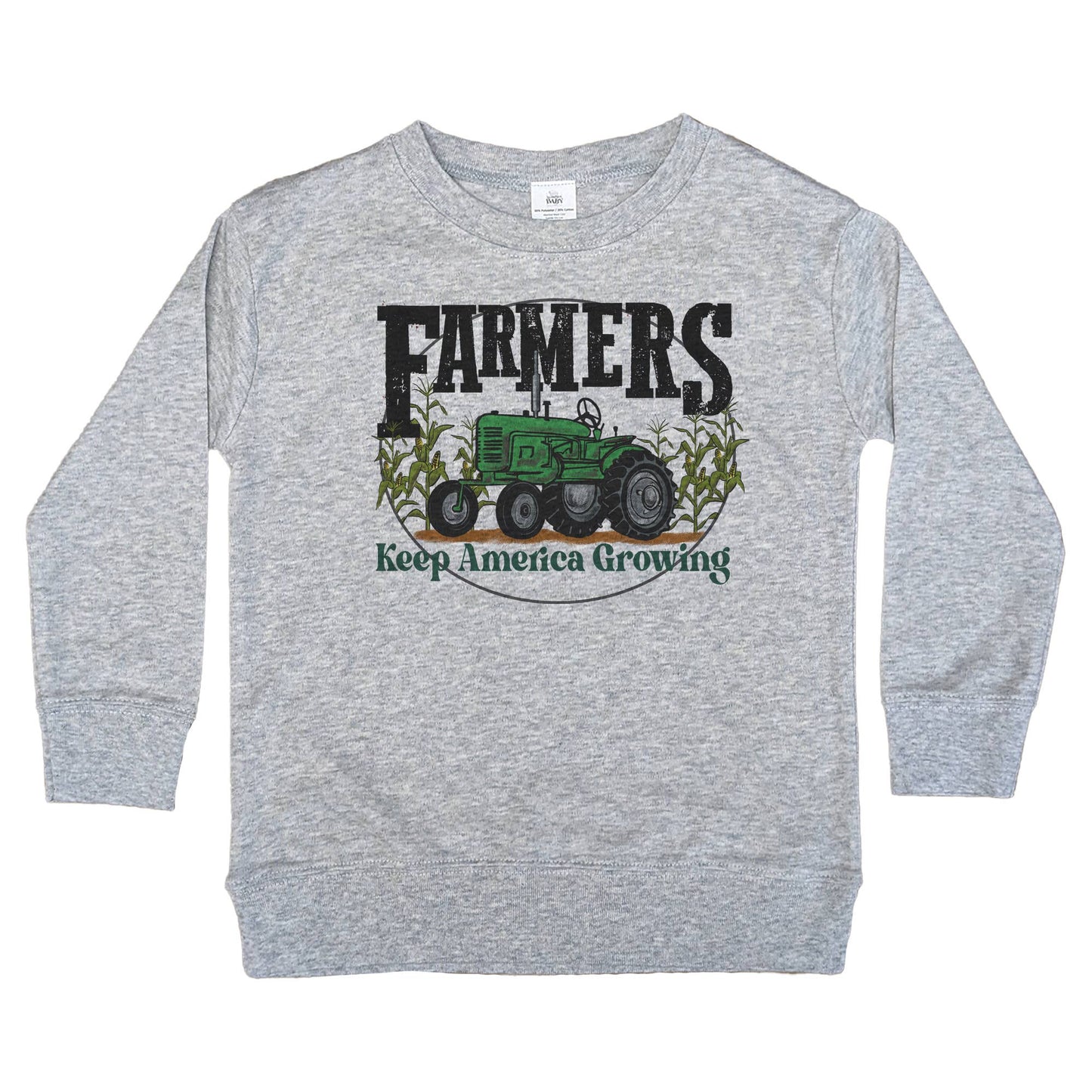 Farmers Growing America Green Tractor Kids Tee