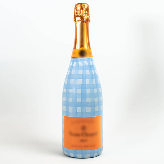 Beau Bottles - Beau Bottles Powder Blue Picnic Gingham- Champagne Collection