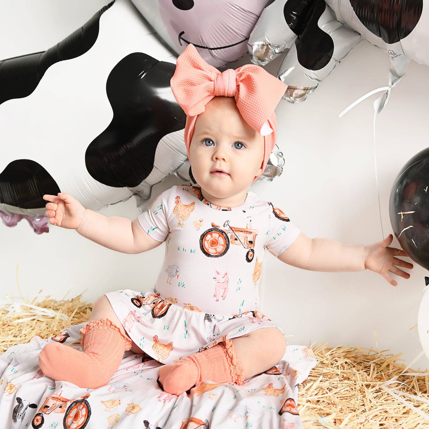 Millie Moo TUTU Bamboo Farm Baby Clothing Dress Outfit