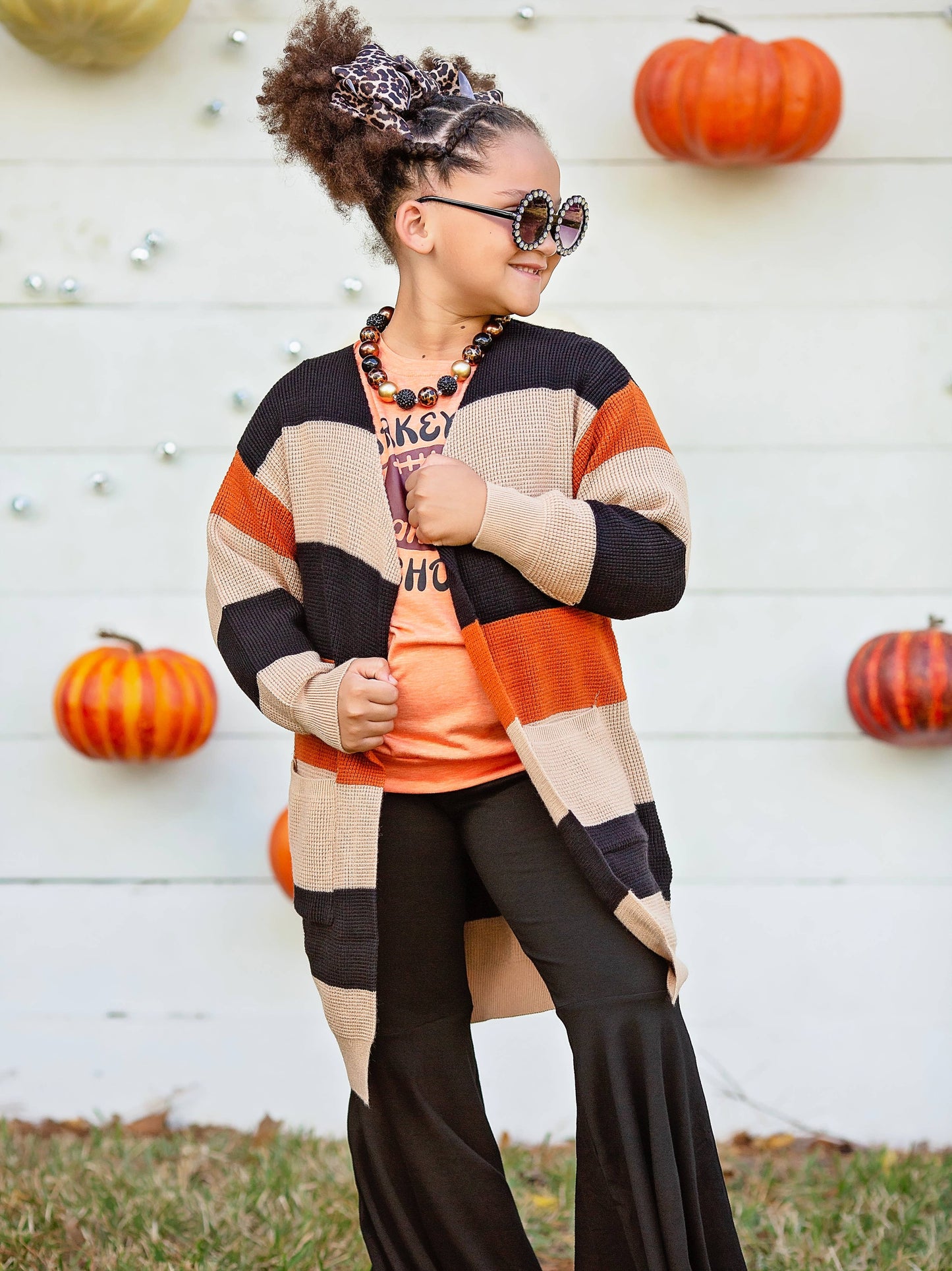 Neutral Colorblock Cardigan