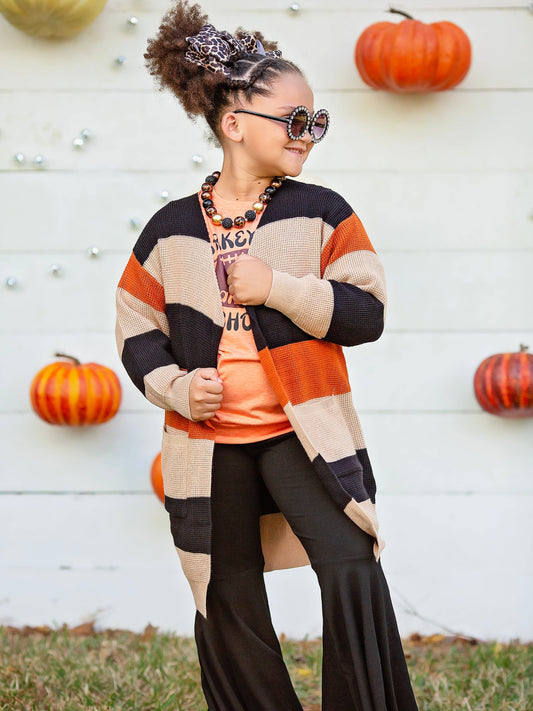 Neutral Colorblock Cardigan