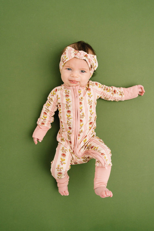 Little One Shop - Vintage Floral Stripe Bamboo Sleeper