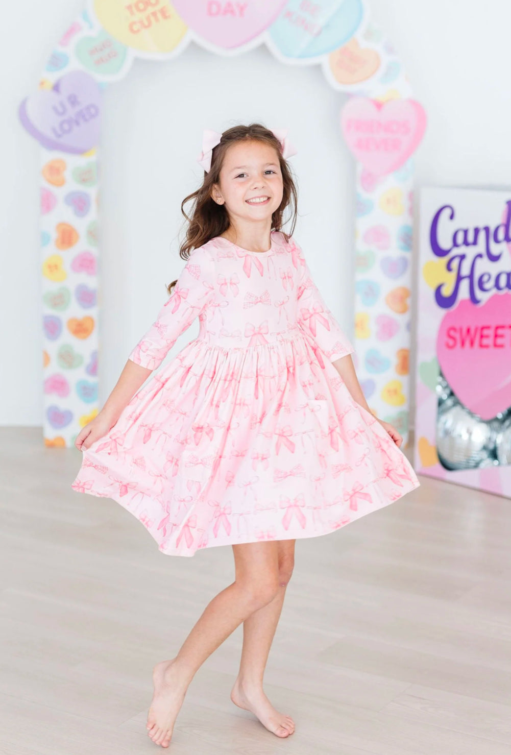 Blushing Bows Twirl Dress