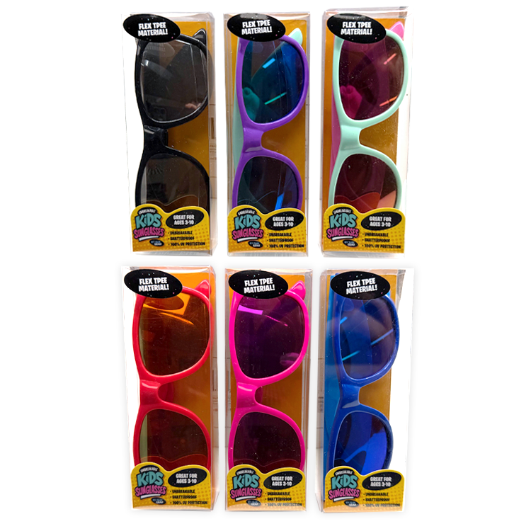 Novelty Brands - Unbreakable Kids Sunglasses Assortment - 6/Display
