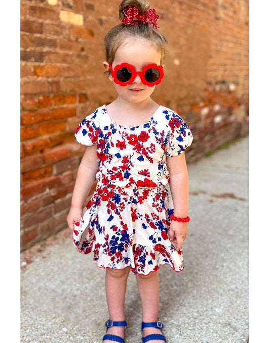2 pc Skirt Set w/ Puff Sleeve