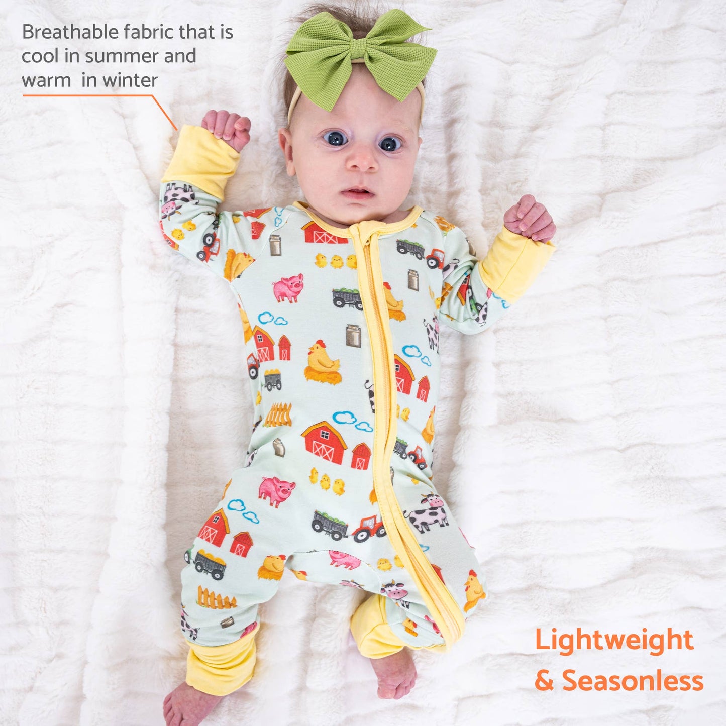 LollyBanks - Little Barnyard Baby Bamboo Pajamas