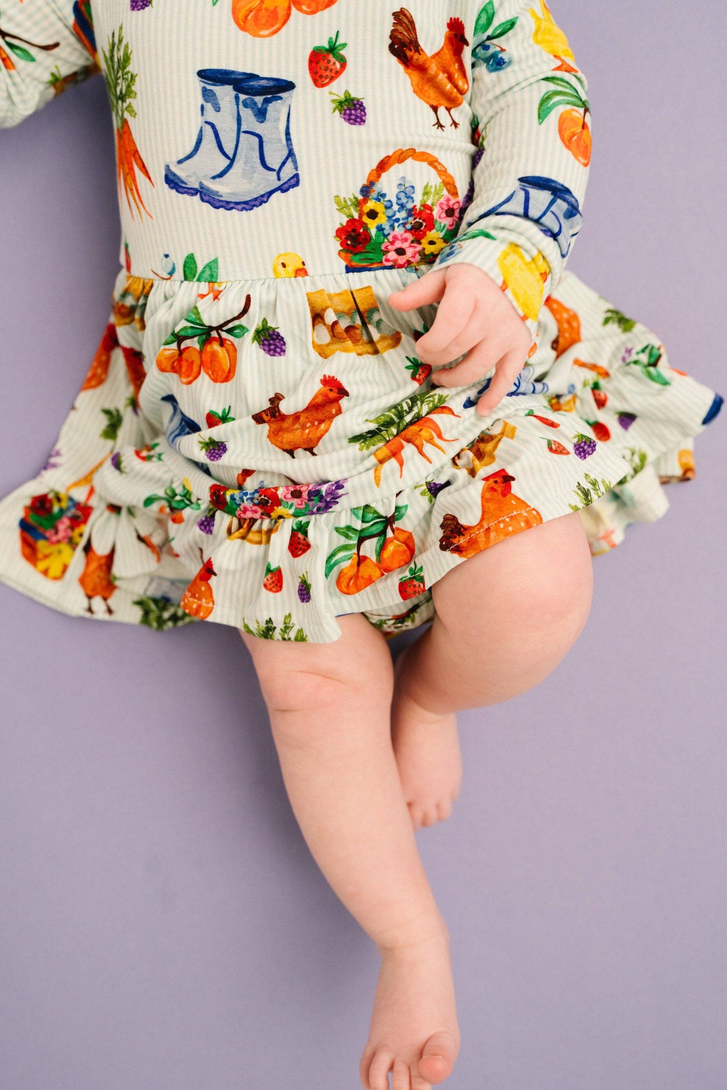Little One Shop - Homestead Harvest Bodysuit Bamboo Dress