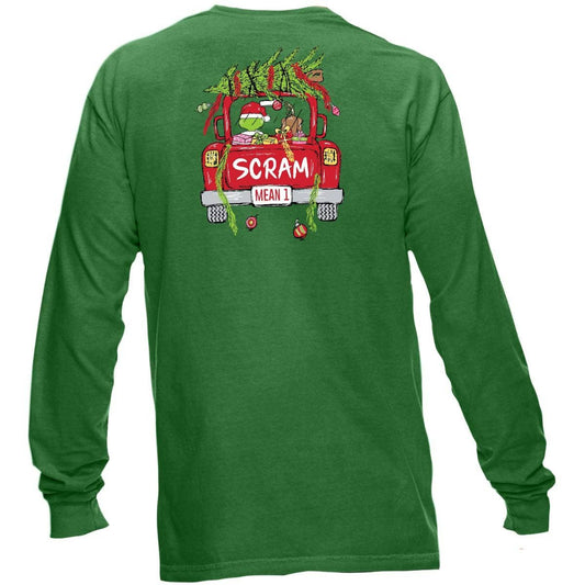Kids Scram Grinch Truck Long Sleeve T-Shirt, Size S
