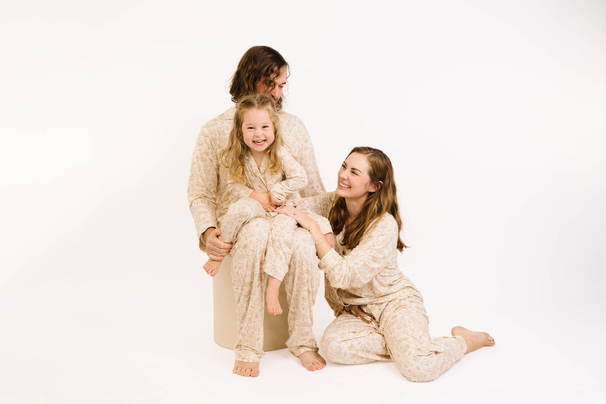 Nativity Kid Long Sleeve Bamboo Button Up Set