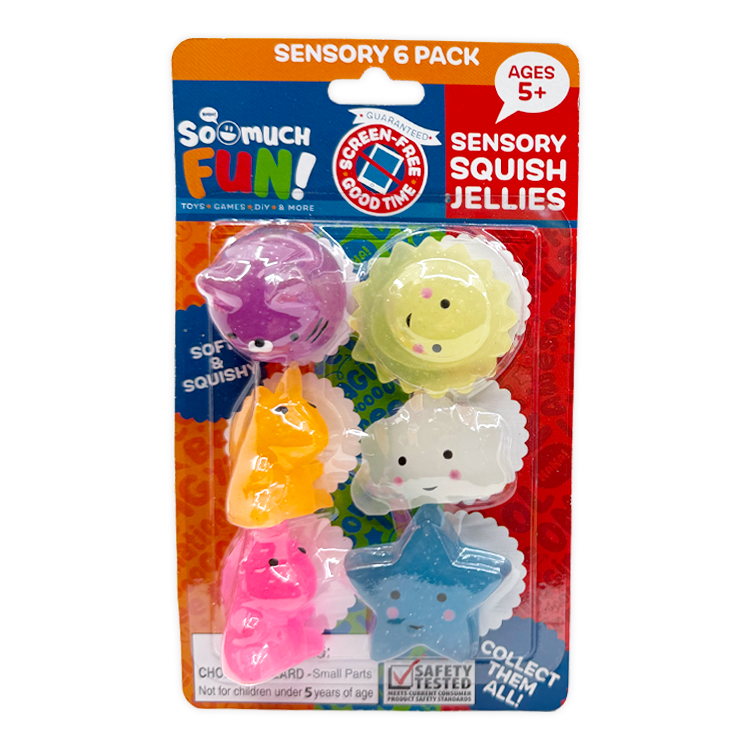 Novelty Brands - Squish Jellies Sensory Fidget Toy Assortment - 12/Display