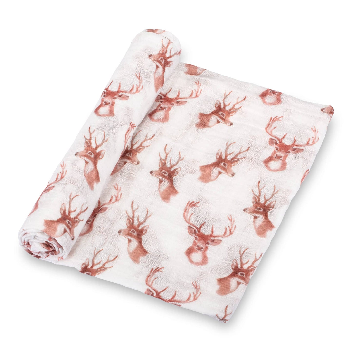 LollyBanks - Oh Deer Baby 100% Cotton Muslin Swaddle Blanket 47"x47"