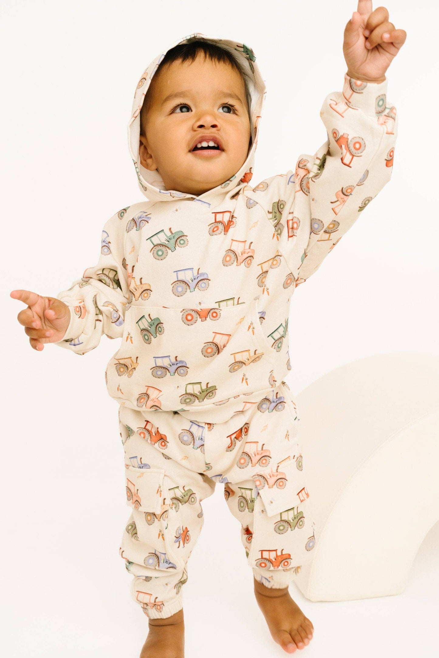 Little One Shop - Tractor Ride Cargo Hoodie Set