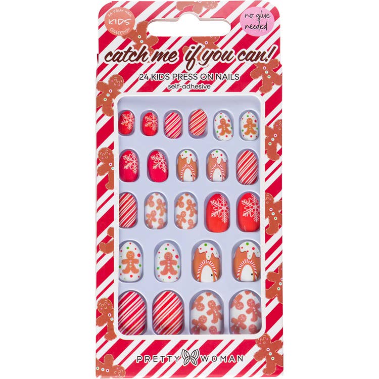 Season to Be Jolly Kids Fake Nails
