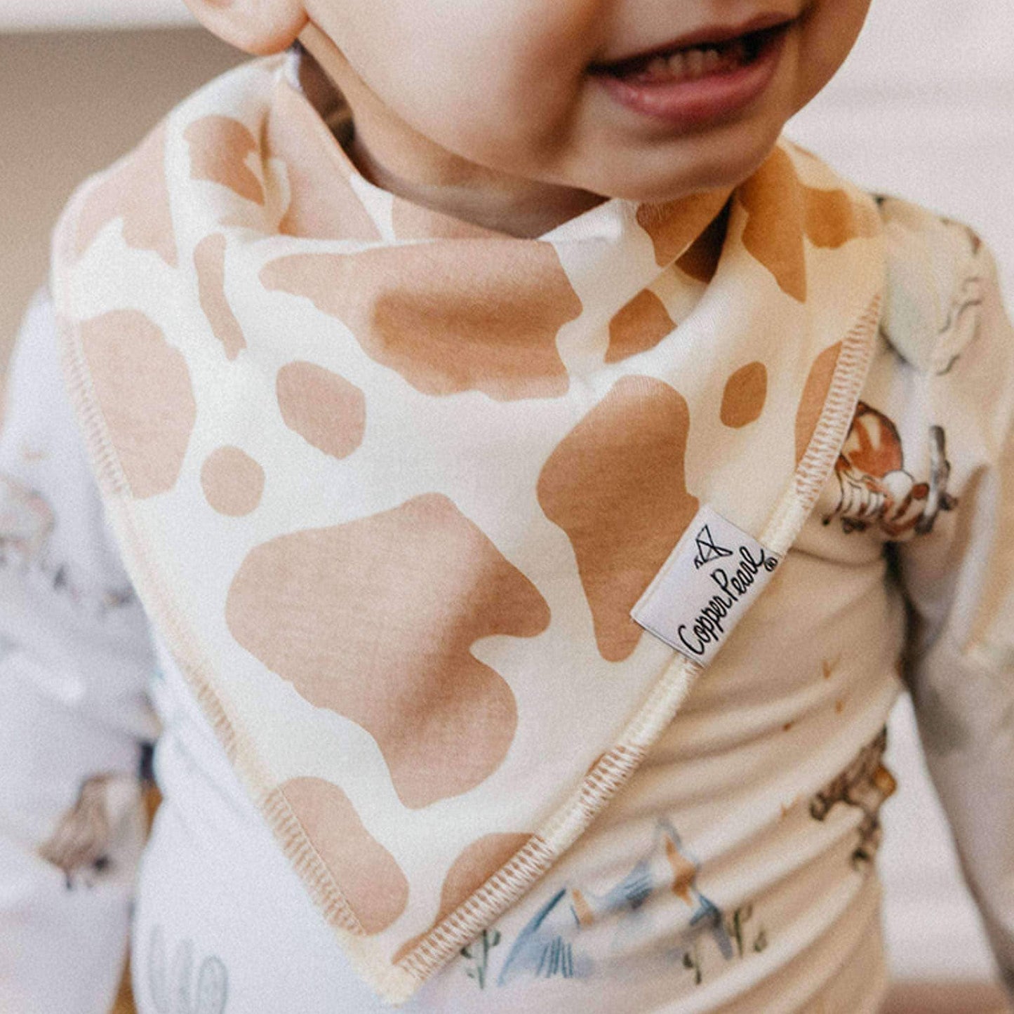 Copper Pearl - 4 Pack Baby Bandana Bibs - Boone