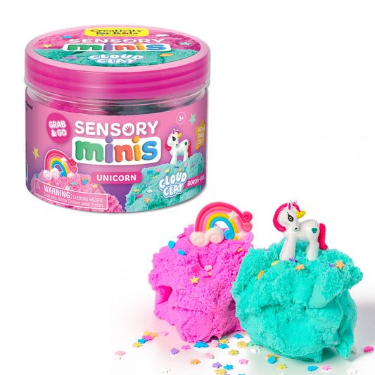 Faber-Castell / Creativity for Kids - Sensory Mini Play Kit Jar with Cloud Clay: Unicorn Theme