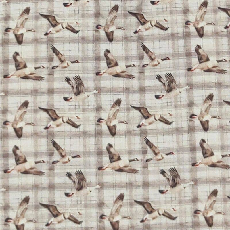 Clover Cottage - Plaid Mallard LS Boy Romper