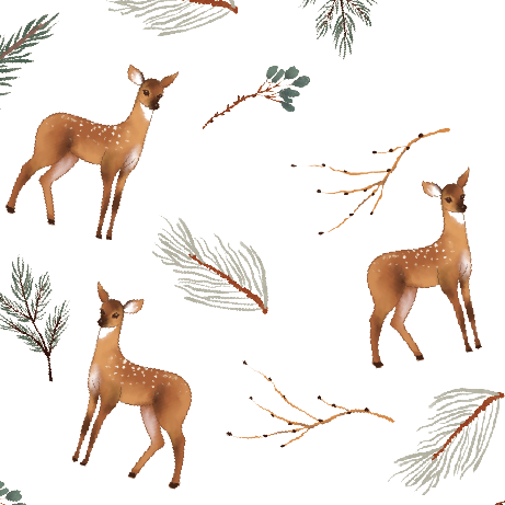 LollyBanks - Baby Muslin Swaddle Blanket 47x47 Oh Deer