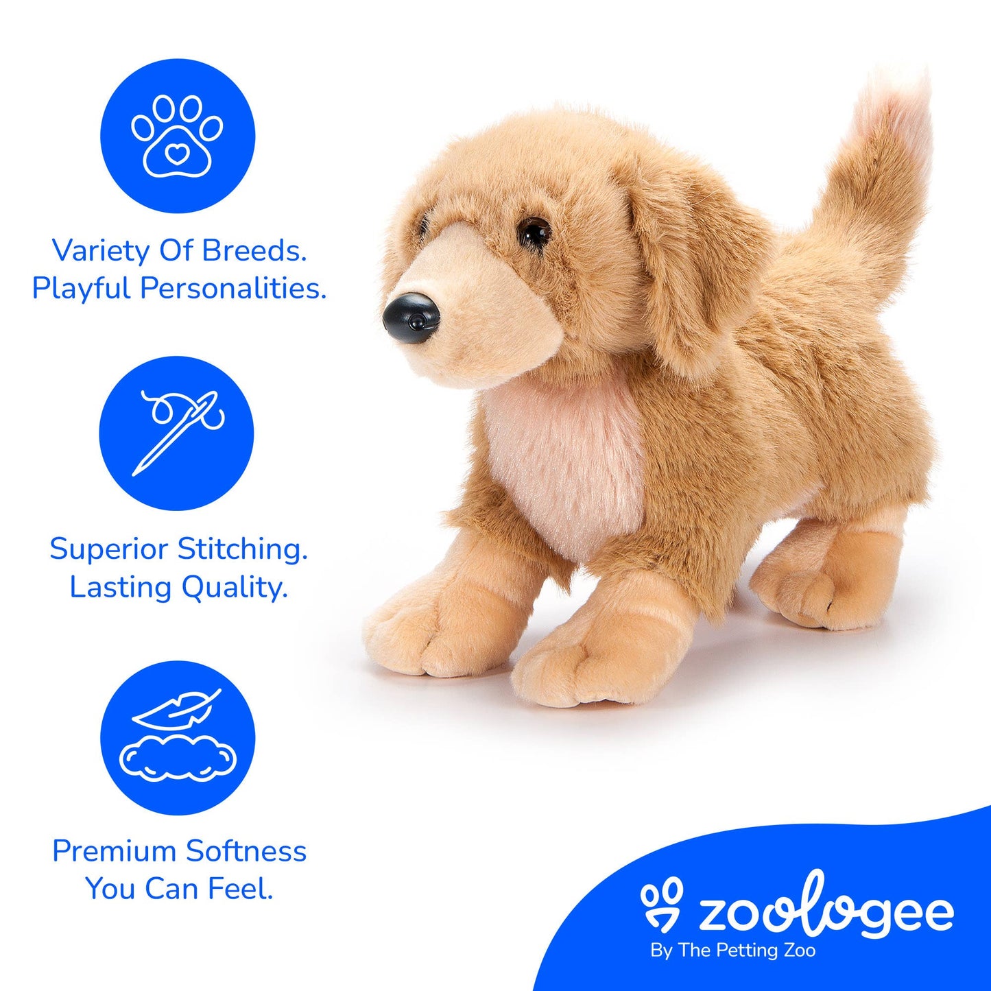 The Petting Zoo - New Golden Retriever Dog Medium 11" (28cm)