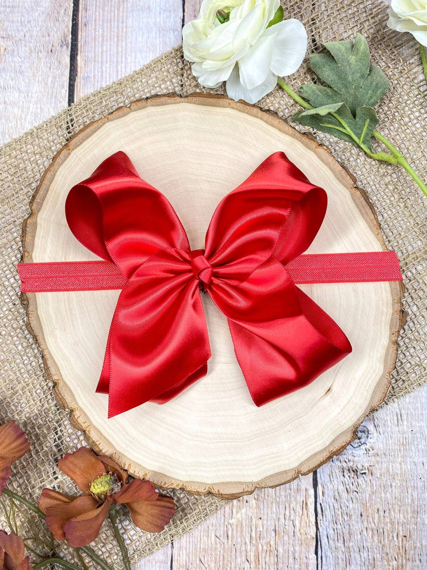 4.5" Classic Satin Hair Bows | Alligator Clips or Headbands