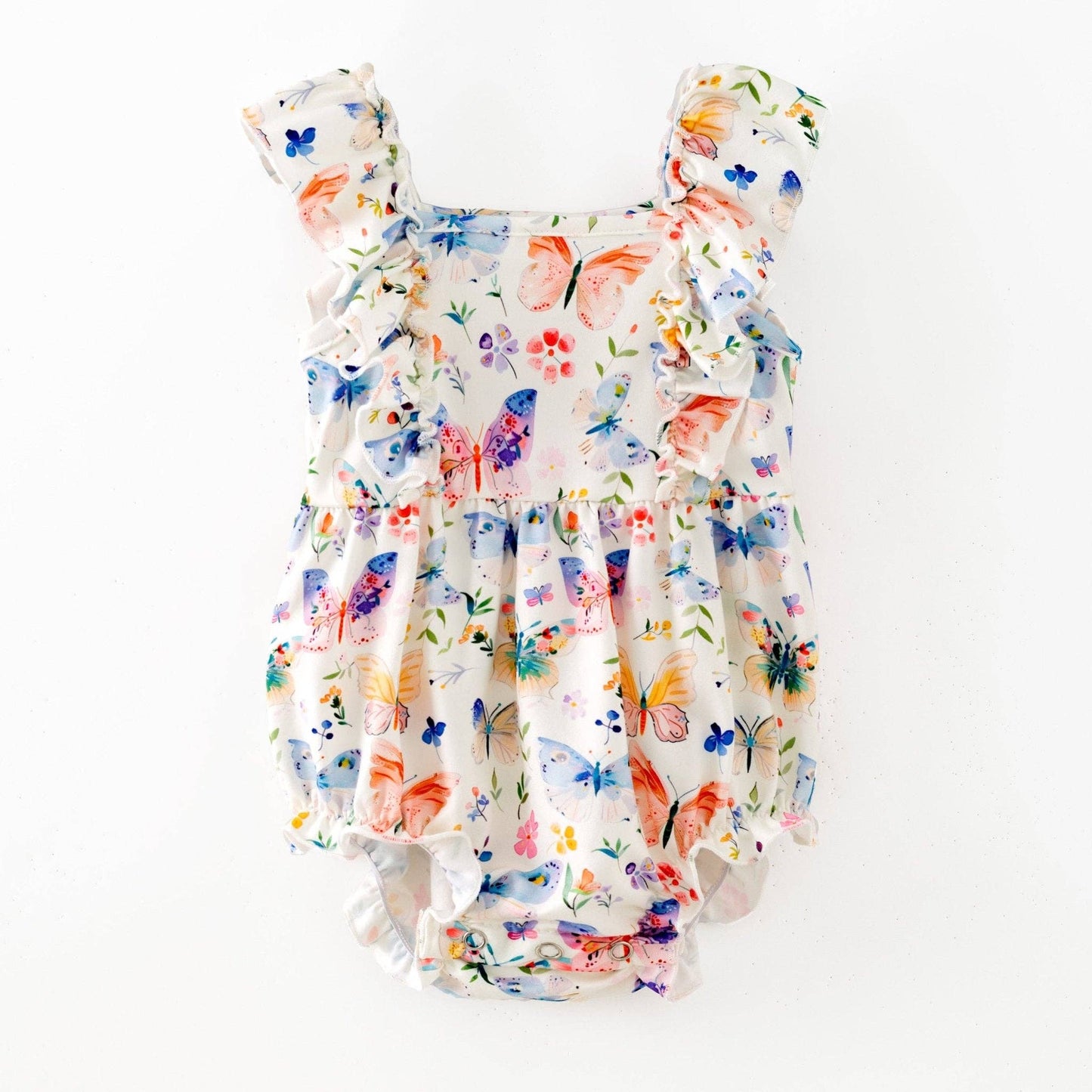 The Hair Bow Company - Butterfly Garden Ruffle Infant Romper