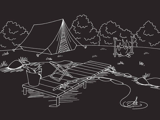 Coloring Placemat Camping 12x17
