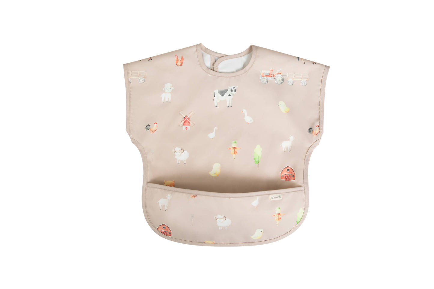 Ali+Oli - Smock Bib for Baby & Toddler Short Sleeve (Farm)