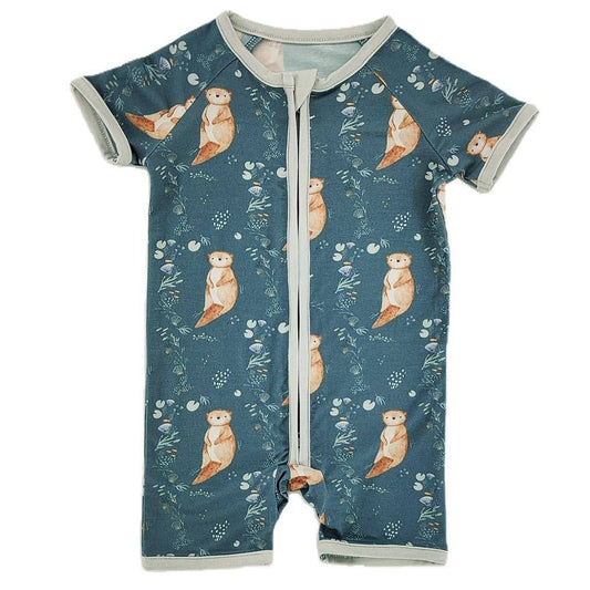 Little One Shop - Otter Pals Bamboo Short Romper