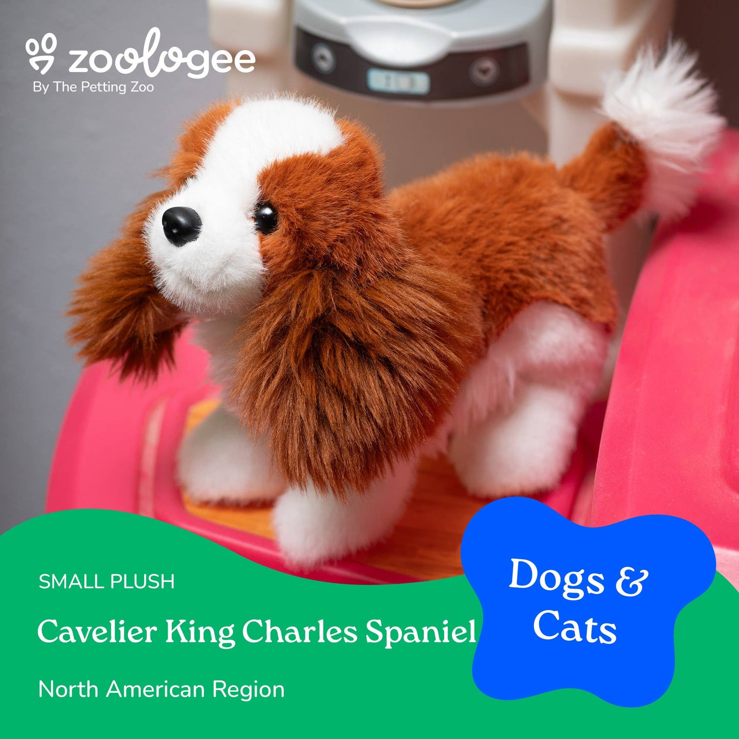 The Petting Zoo -  New Cavelier King Charles Spaniel Dog Small 8" (20cm)