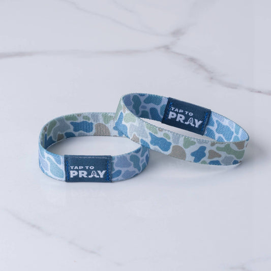 Versible - Tap To Pray™ Wristbands - River Rock Camo Moss & Slate