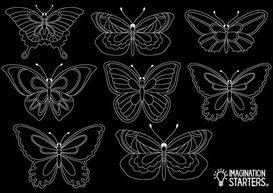 Imagination Starters - Reusable Coloring Butterfly Placemat 12x17