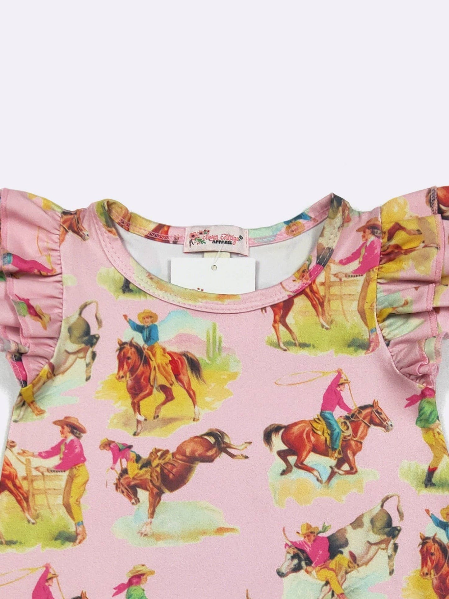 Clover Cottage - Pink Rodeo Baby Romper
