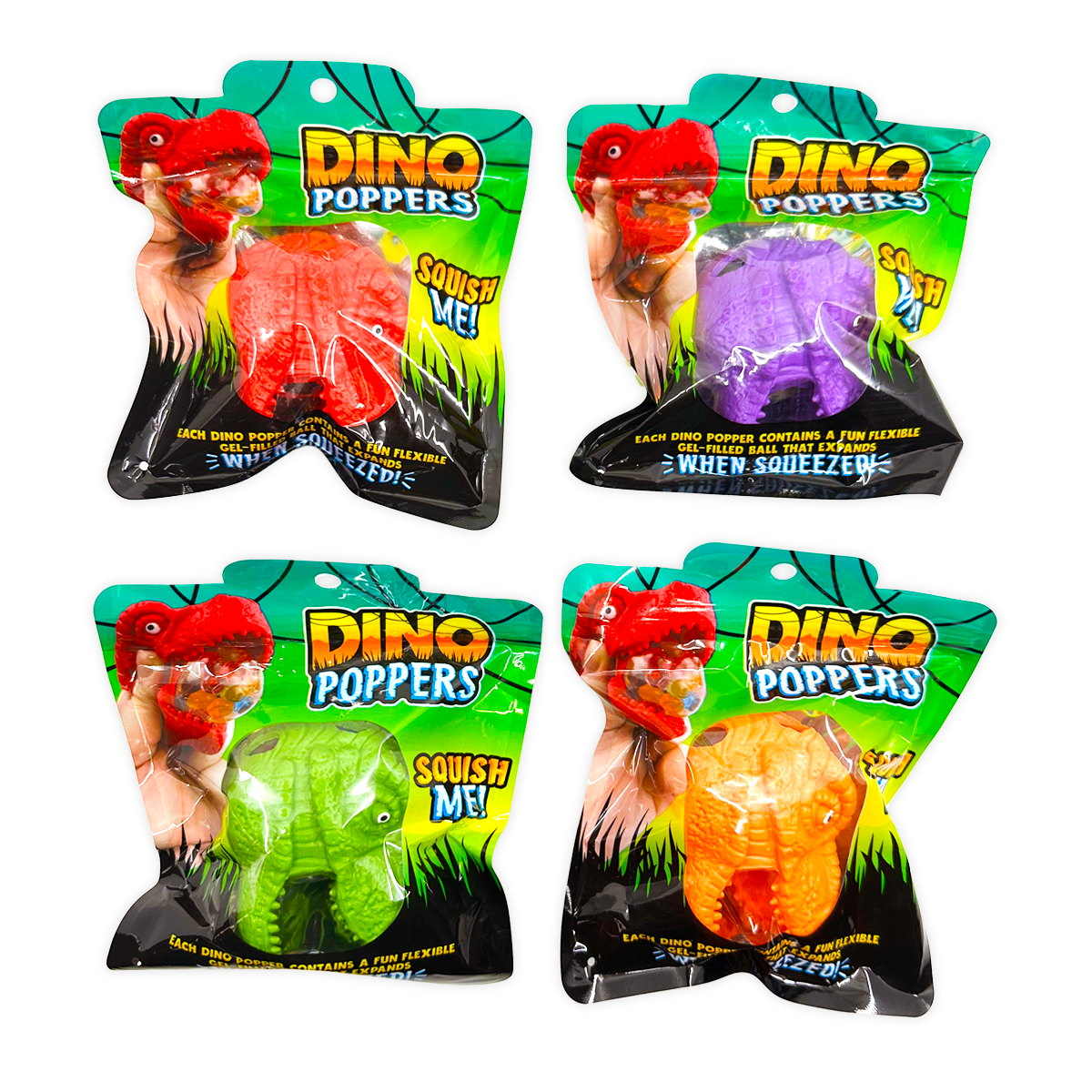 So Much Fun! Squishy Fidget Dino Poppers -