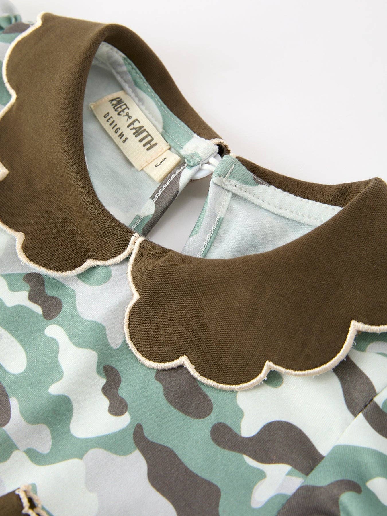 Rylee Faith Designs - Fall Camo Bow Girls Puff Sleeve Twirl Dress