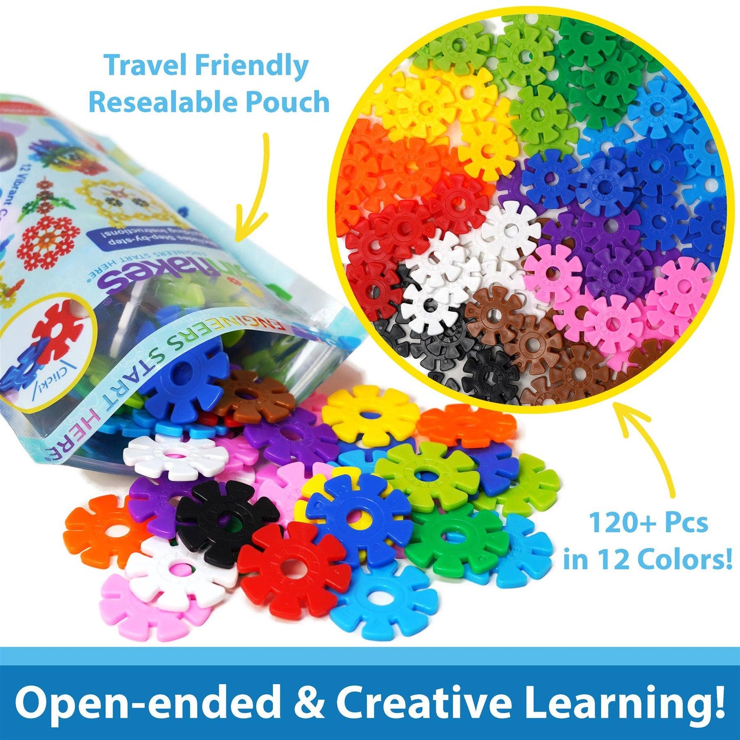 Starter Set Multicolor (12 colors) - 120 Pieces - Resealable