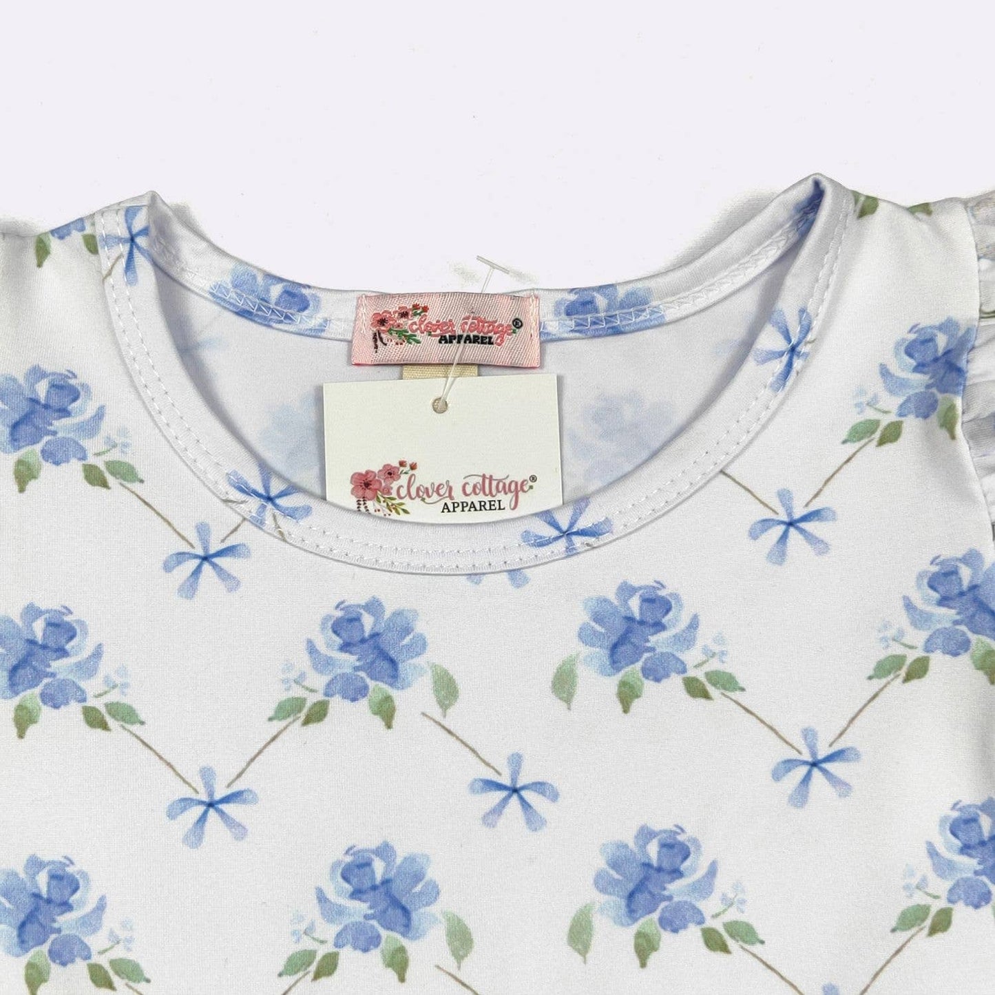 Blue Hydrangea Tier Girls Dress