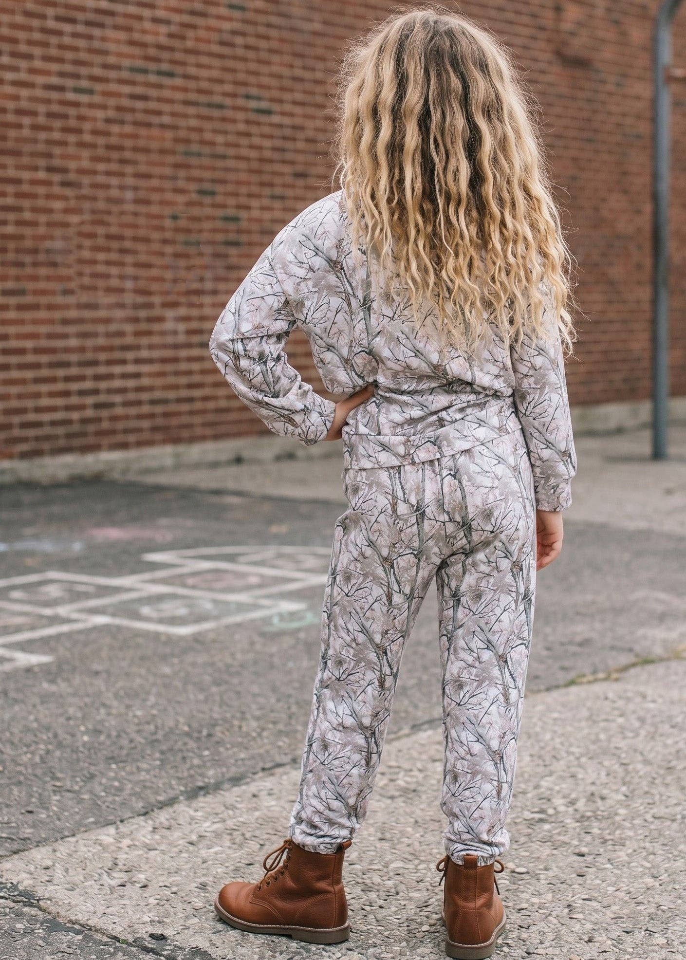Oopsie Daisy - Kids Ava Winter Woodland Camo Lounge Set